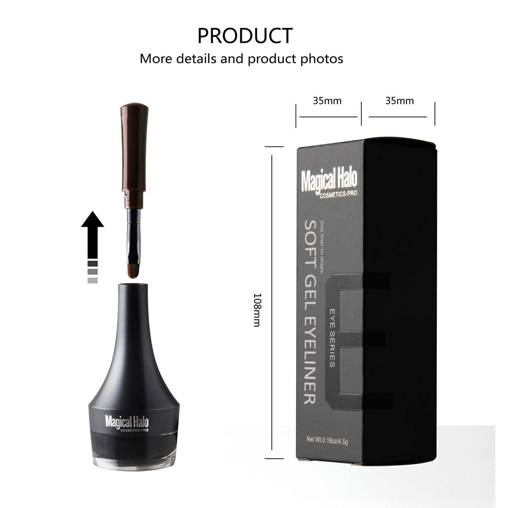 Gel kẻ mắt mềm mượt lâu trôi chống thấm nước màu nâu/đen