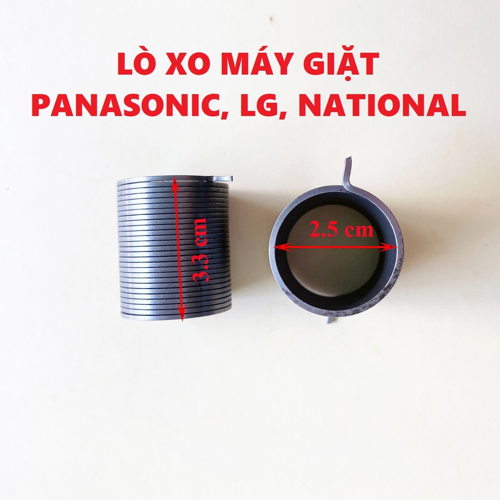 Lò xo côn hộp số máy giặt Panasonic, LG, National chọn đúng kích thước như hình