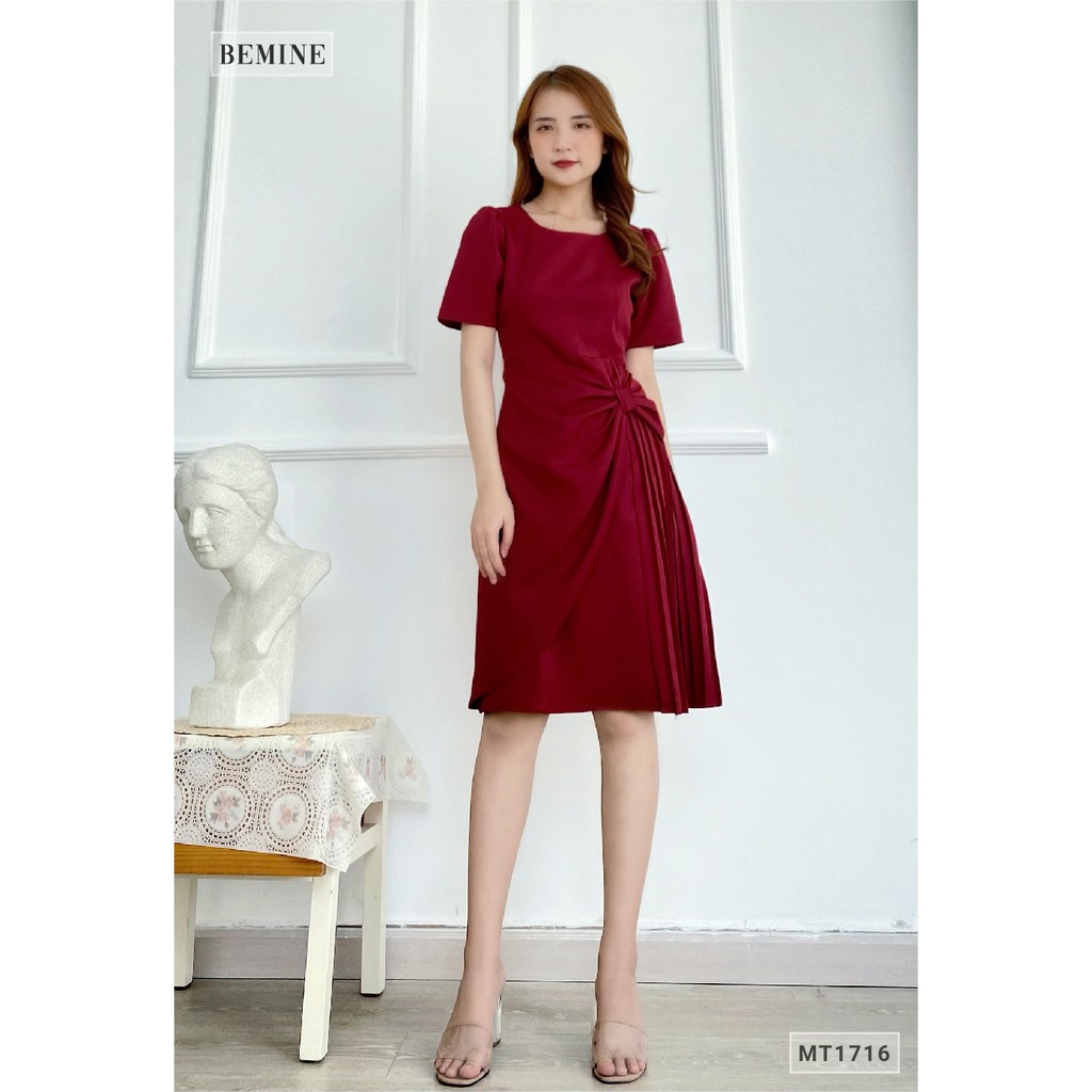 [Mã WABRWA15 giảm 15% đơn 300K] Đầm xếp nơ tà váy BEMINE MT1716DO | BigBuy360 - bigbuy360.vn