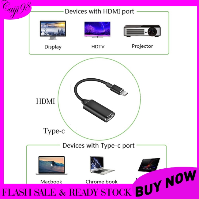 USB Type C to HDMI Adapter USB 3.1  to HDMI Adapter Male to Female Converter for MacBook2016/Huawei Matebook/Smasung S8