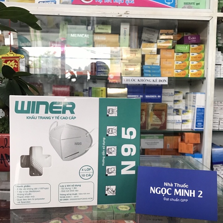 ✅ [Chính Hãng] N95 Winer Khẩu trang y tế cao cấp N95 (1 hộp 10 cái)