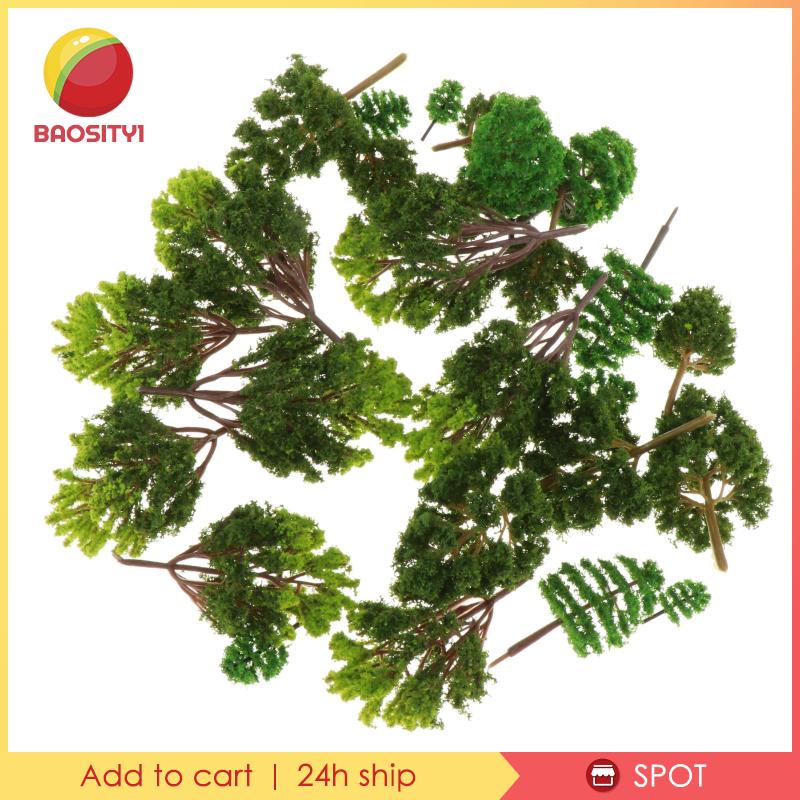 Set 30 Mô Hình Cây Xanh 4.5cm - 13cm Tỉ Lệ 1: 87 Dùng Trang Trí