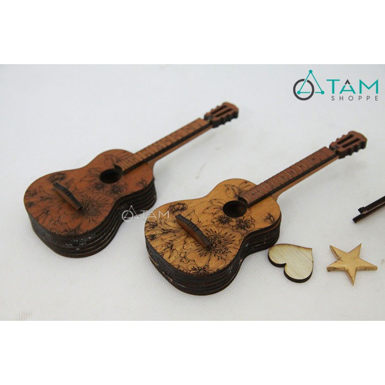 Mô hình cây đàn Guitar mini bằng gỗ