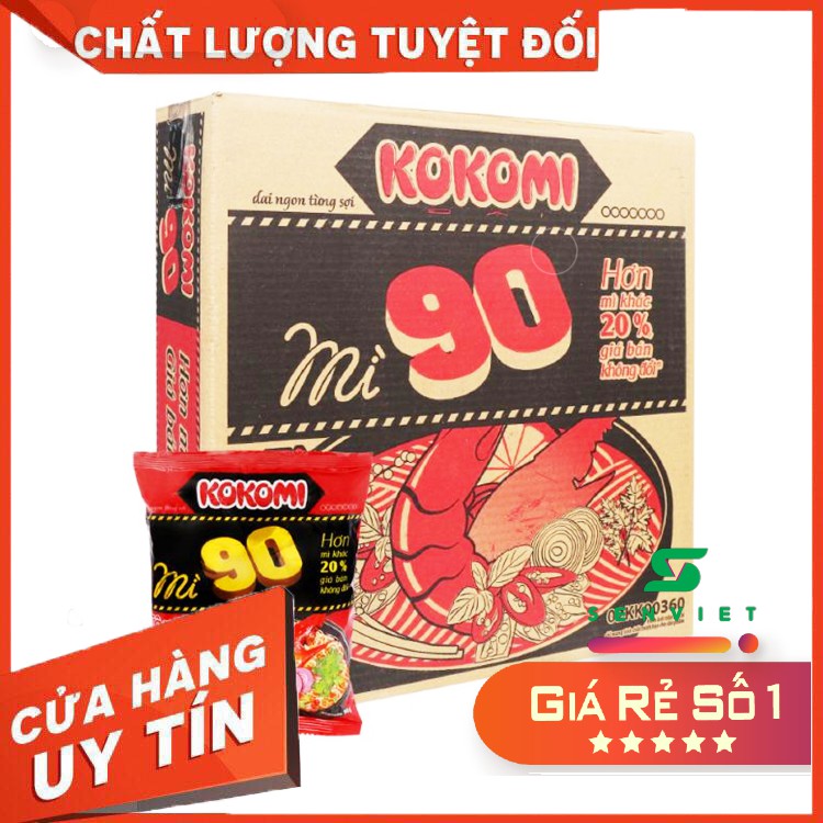 [Mã GROXUAN1 giảm 8% đơn 150K] Thùng Mì Kokomi Đại 90 Tôm chua cay 30 gói x 90gr