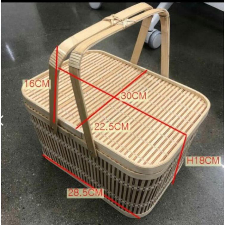 [ Hạ giá ] Làn tre giỏ tre đi pinic tiện lợi