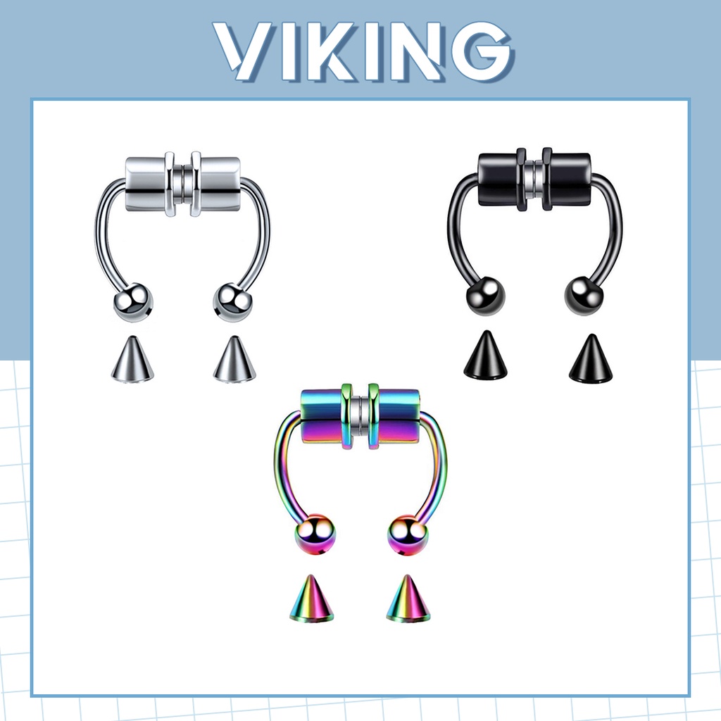 Khuyên Mũi Nam Châm, Khuyên Mũi Septum Kẹp Thép Titan Không Gỉ