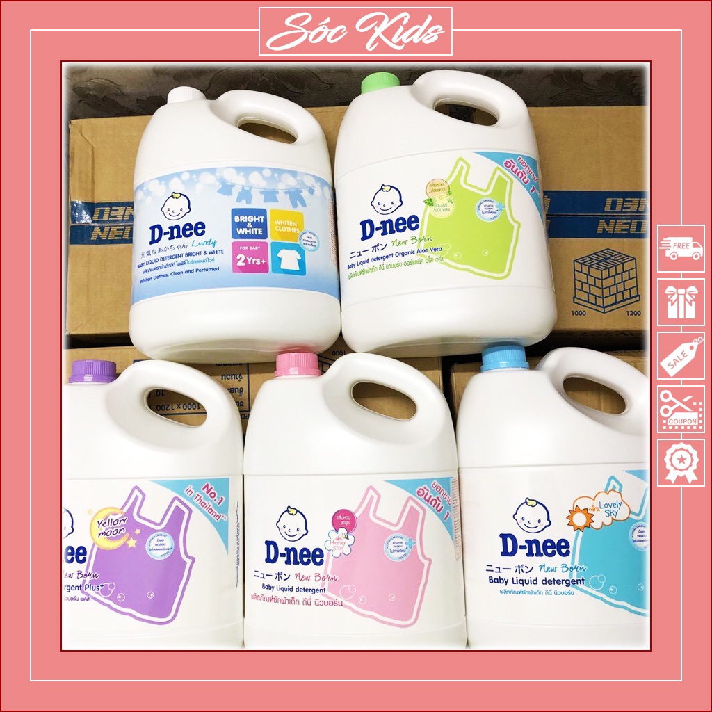 Nước Giặt Dnee Thái Lan 2 Trong 1 Cho Bé - CAN 3000ml | DATE 2024 | SIÊU THƠM | SIÊU TIẾT KIỆM | SÓC KIDS