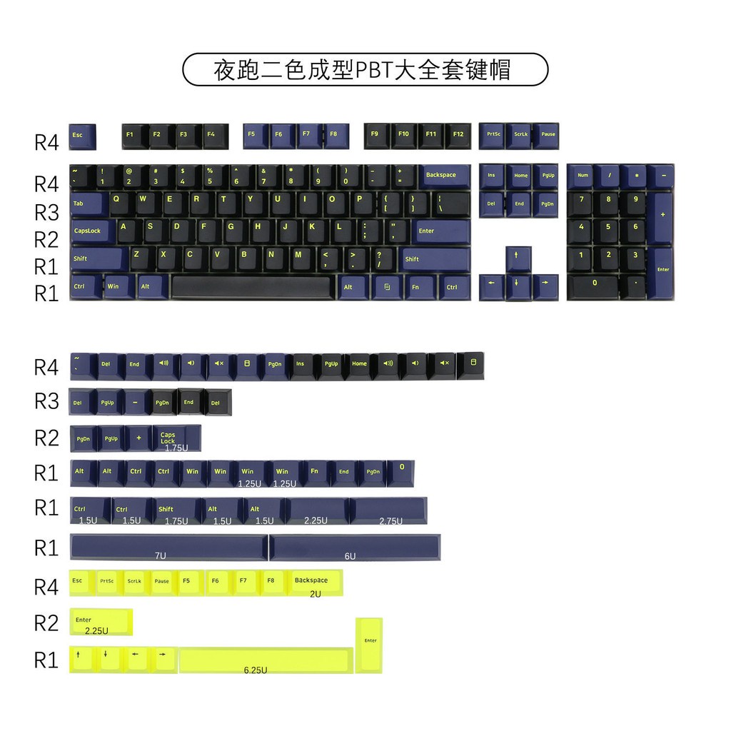 ◈Bàn phím cơ chạy ban đêm chiều cao đầu PBT đúc hai màu anh đào MX8.0 IKBC