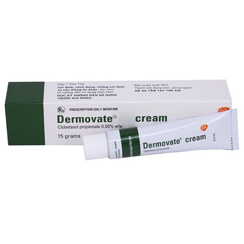 Kem bôi da Dermovate cream GSK - tube 15gr