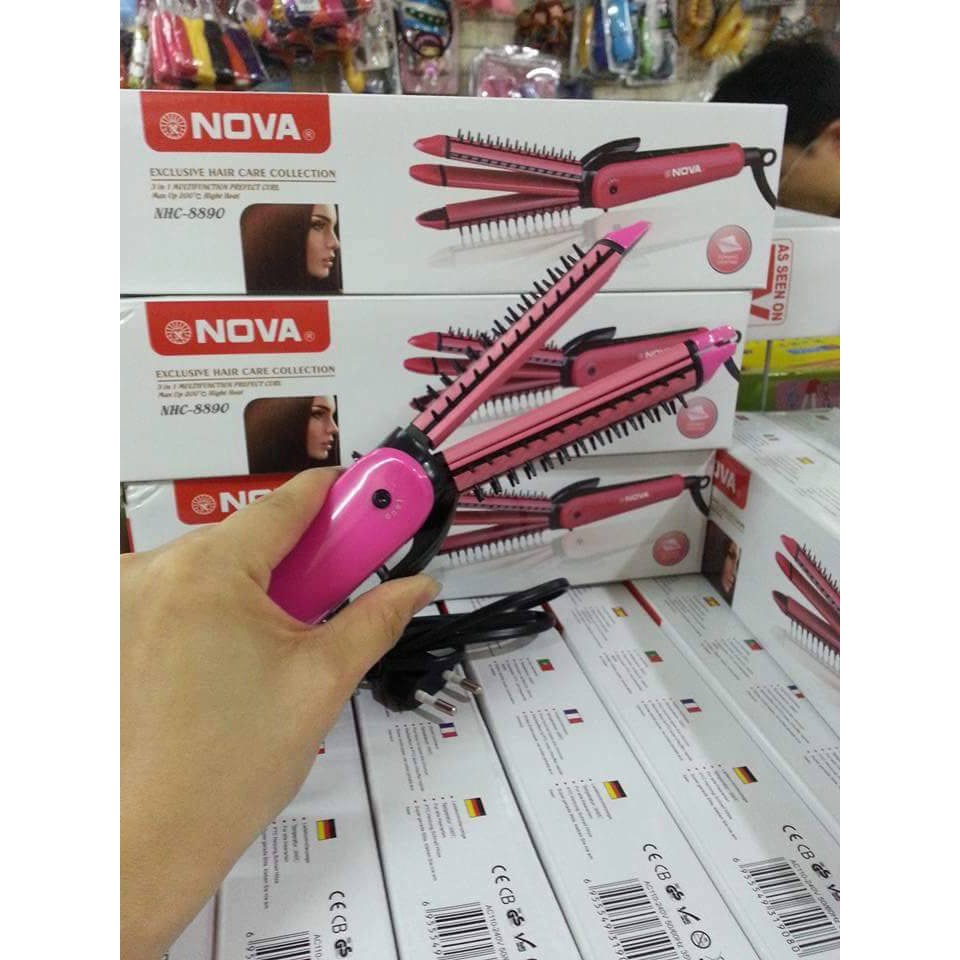 Combo 10 lược nova uốn tóc 3 trong 1