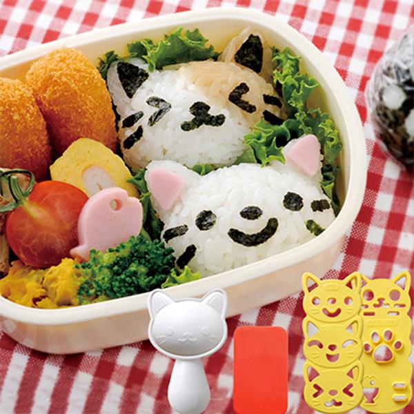 Bộ 4 khuôn làm sushi hình mèo dễ thương cho hộp cơ trưa\