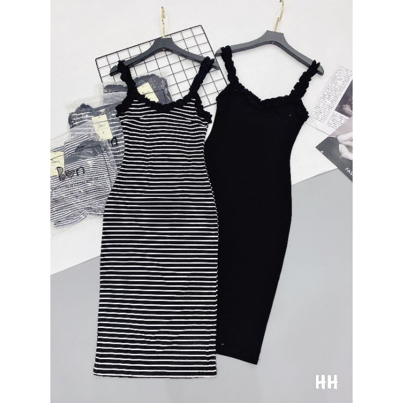 Váy ôm body viền bèo ngực | BigBuy360 - bigbuy360.vn