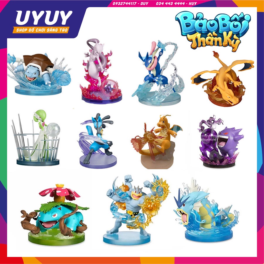 Mô Hình Nhân Vật Pokemon Tiểu Cảnh Tung Tuyệt Chiêu