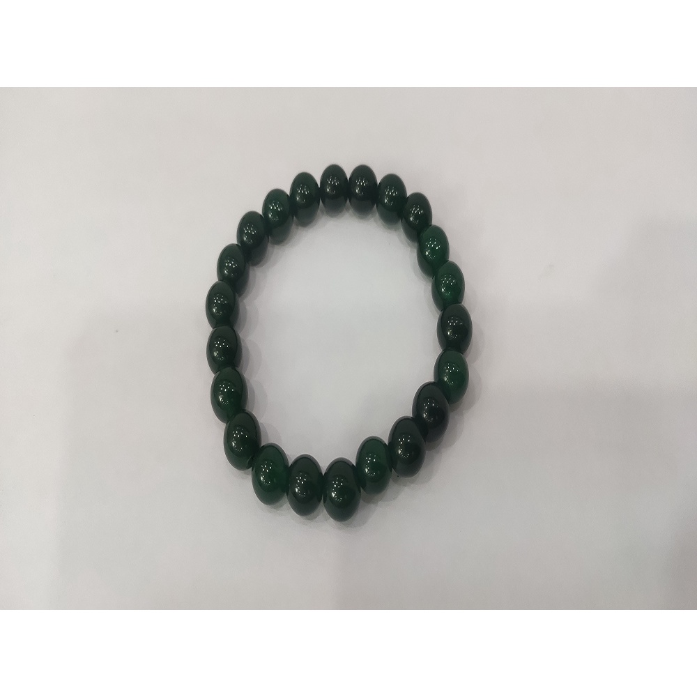 Vòng tay đá nhân tạo Cẩm thạch xanh lá đậm 8 ly (Đá Myanmar), vòng tay hạt đá đường kính 8 mm
