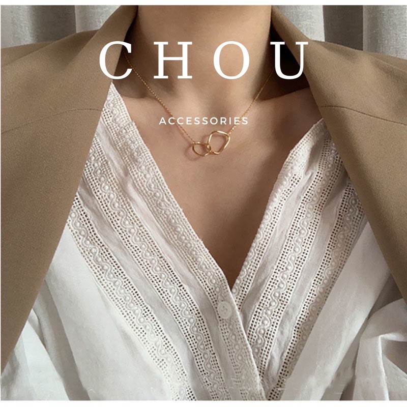 Dây Chuyền Mặt Tròn Đôi Vàng Gold | CHOU ACCESSORIES |