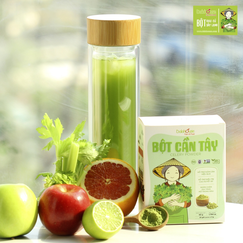 Bột cần tây sấy lạnh nguyên chất Dalahouse 60gr công nghệ sấy lạnh tiêu chuẩn Châu Âu