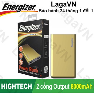Mua Pin sạc dự phòng Energizer 8000mAh Li-Po 2 cổng Output - UE8003 (Vàng Đồng)