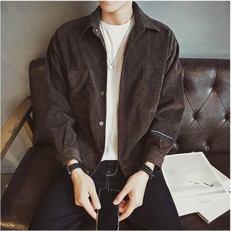 Áo Khoác Tay Dài Dáng Rộng Phong Cách Nhật Bản Thời Trang Xuân Thu Cho Nam Trung Niên