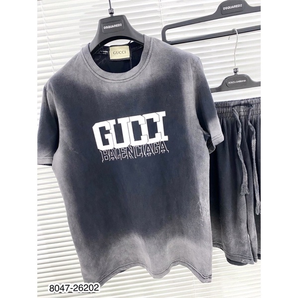 [Sẵn Hàng] Bộ Nam GC Chất Cotton Loang Cao Cấp - Bộ GC Loang Chữ In