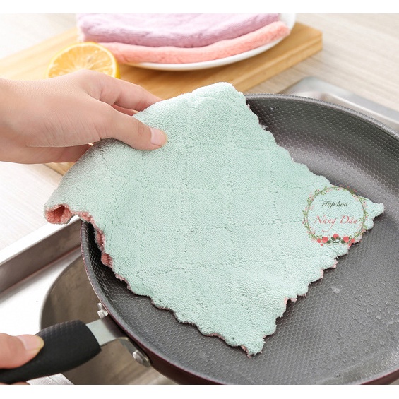 Khăn lau bếp đa năng  siêu thấm 2 mặt dày dặn