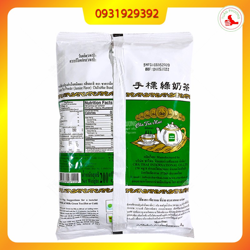 Trà thái xanh Thailand 200g ( Gói ),dùng pha trà thái , trà Matcha, nguyên liệu làm trà sữa | BigBuy360 - bigbuy360.vn