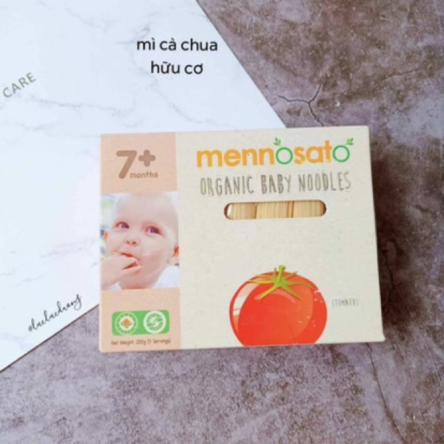 Mỳ sợi rau củ hữu cơ Mennosato 200g cho bé từ 7 tháng