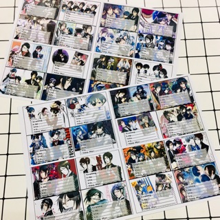 Nhãn vở anime hắc quản gia 48 cái/ nhãn dán kuroshitsuji