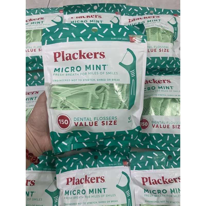 Tăm chỉ nha khoa Plackers Micro Mint ( mỹ)