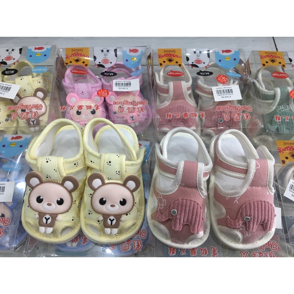 Giày tập đi đế kép/ sandal tập đi đế nhựa