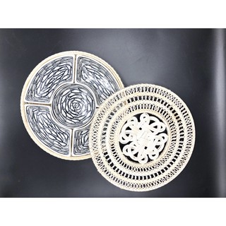 Khay sứ mây tre đan Bát Tràng, trang trí bày đồ ăn, mưt tết bánh kẹo cực kỳ đẹp mắt và sang chảnh