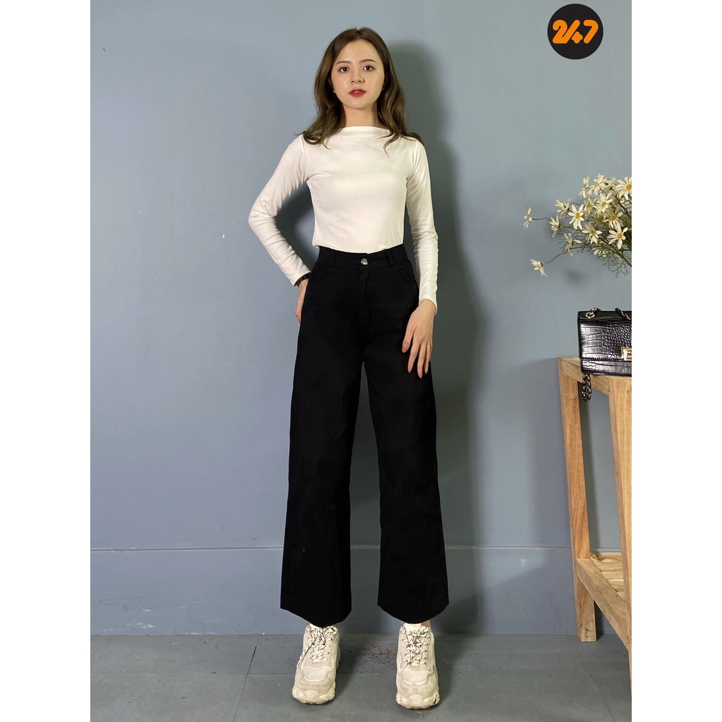 Quần Ống Rộng Ullzang Phong Cách Hàn Quốc dài 98-100cm 580
