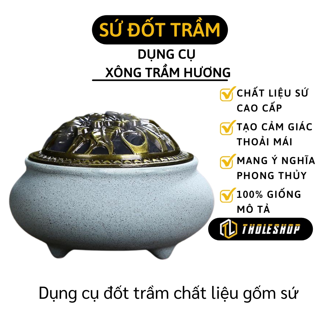 Lư Đốt Trầm - Lư Xông Trầm Hương , Nhang Thanh Tẩy Không Khí, Thanh Tịnh 6792