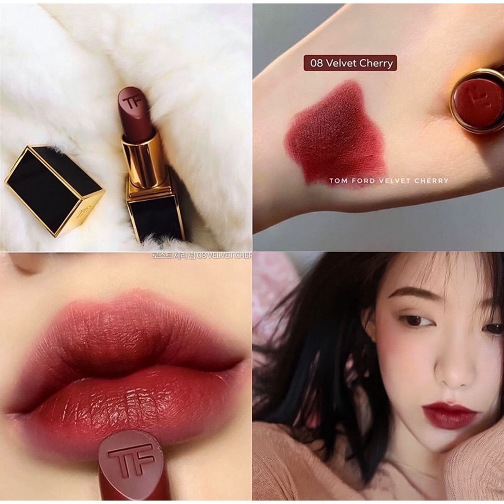 Son Tomford Lip Color Matte, Tom Ford Lipstick Ruby Rush 07 Vỏ Đen Hàng Chính Hãng Có Bill Full Size