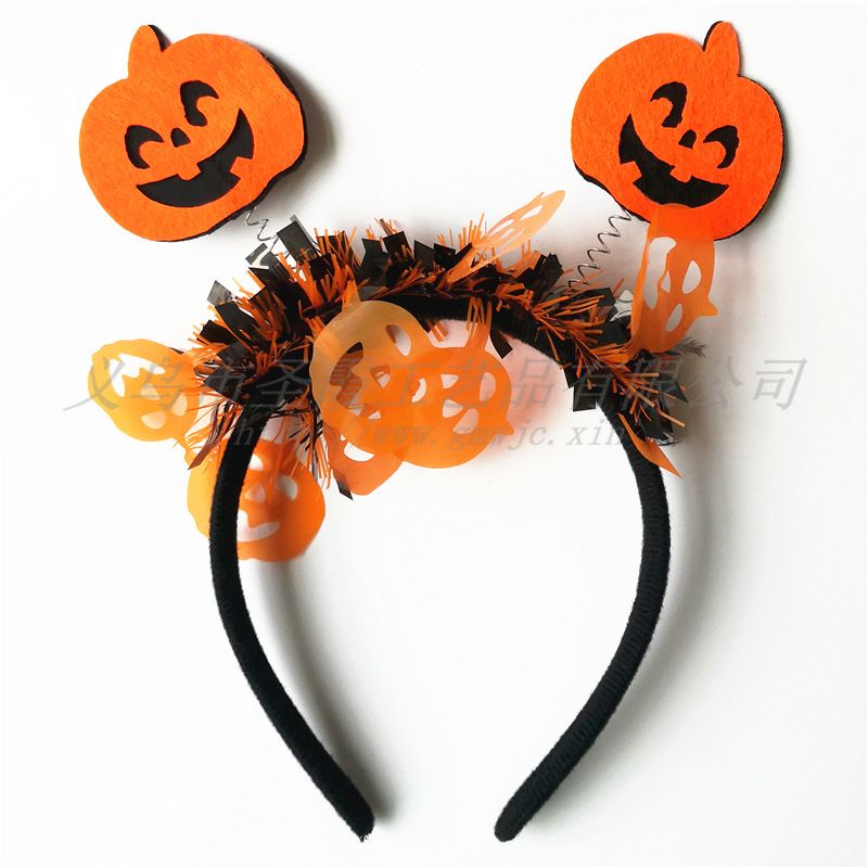 Cài tóc bờm tóc hoá trang Halloween hình bí ngô/phù thủy/bộ xương/con nhện