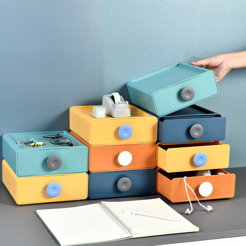 SUPO DEPOT - Hộp nhựa đựng đồ có ngăn kéo hộp đựng đồ đa năng để bàn - loạt màu