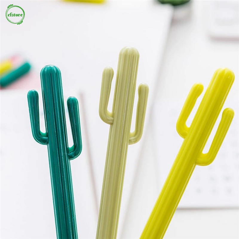 Bút mực gel ngòi 0.5mm thiết kế hình cây xương rồng đáng yêu