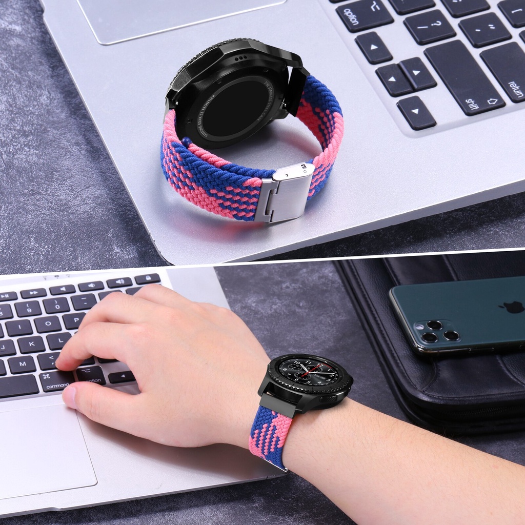 Dây Đeo Nylon 20mm 22mm 42mm 46mm Cho Đồng Hồ Thông Minh Samsung Galaxy Watch 5 / 5pro 4 3 45mm 41mm44mm / Amazfit Bip Gtr
