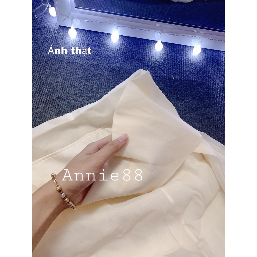 Áo trễ vai tiểu thư màu be hàng quảng châu