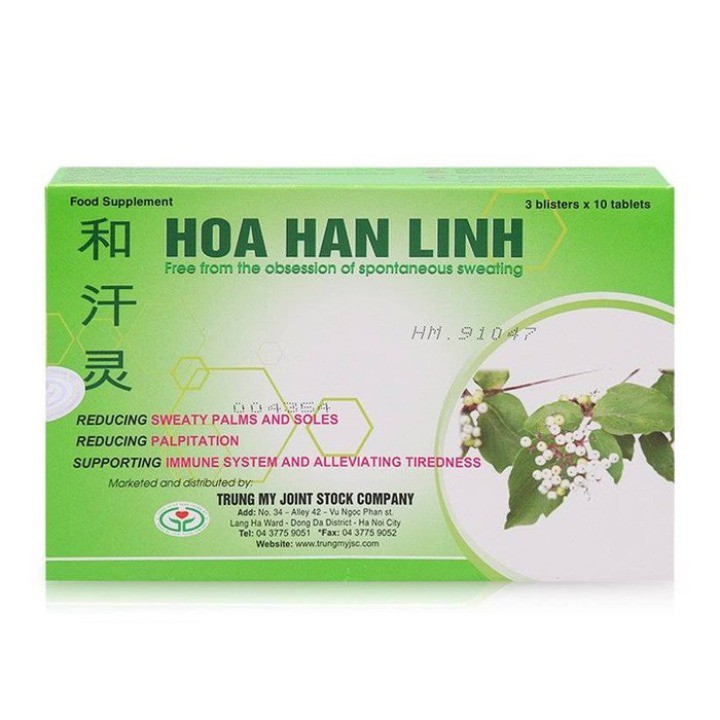 Hòa Hãn Linh Hộp 30 viên uống - Dành Cho Người Ra Mồ Hôi Nhiều - cvspharmacy