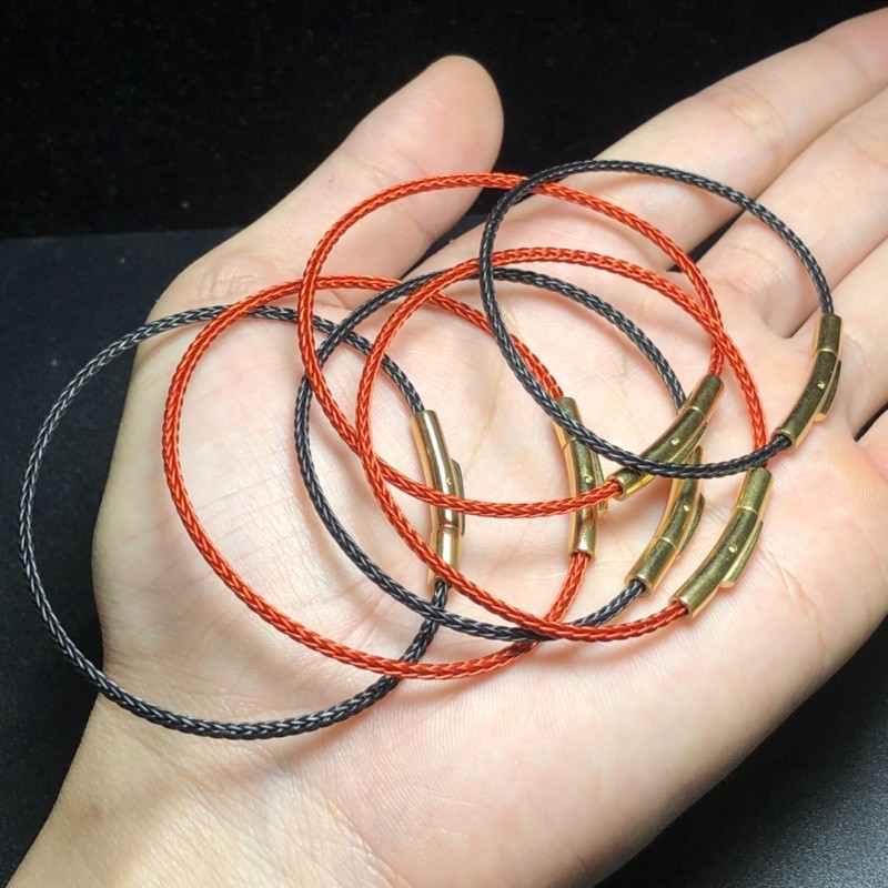 Dây Cáp Cứng Xịn Loại 1  - Làm vòng tay, mix charm - Màu đỏ và màu đen
