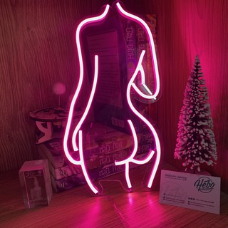 Đèn Neon Sign Trang Trí thiếu nữ Sexy | Decor phòng ngủ | Đèn ngủ để bàn | Quà Tặng Cực Chất - HEBO Art Lighting