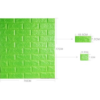 Xốp dán tường 3D giả gạch (SET 10 tấm - nhiều màu)