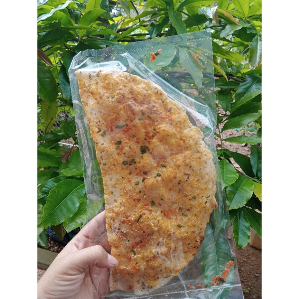 Bánh tráng nước dừa nướng sấy tép cay