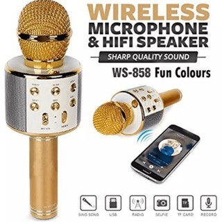 MIC HÁT KARAOKE BLUETOOTH KHÔNG DÂY WS858