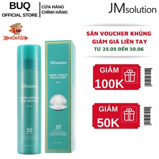 Xịt Chống Nắng Toàn Thân JM Solution Luminous Sun Spray Nâng Tone Da màu Xanh 180ml
