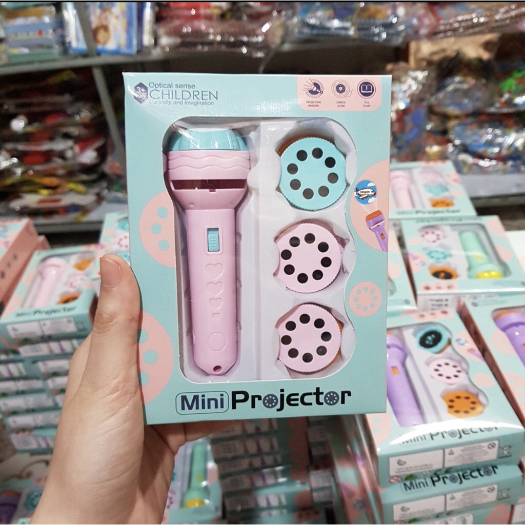 Đèn Pin chiếu hình 80 hình động vật cho bé phát triển tư duy (sieu re)