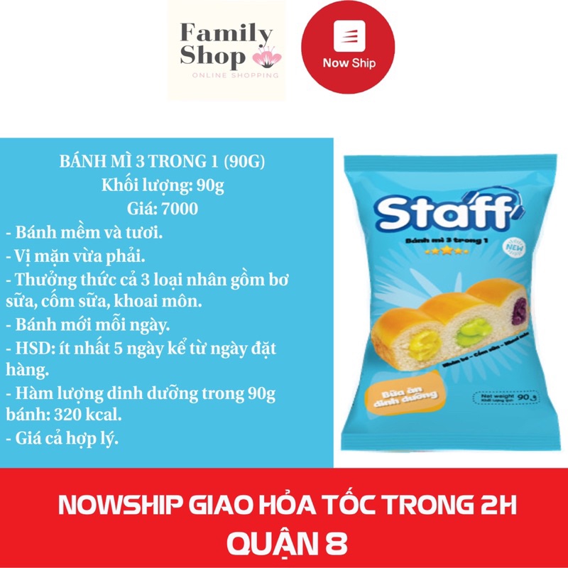 [Hàng Chính Hãng] 10 STAFF BÁNH MÌ CHÀ BÔNG, CHÀ BÔNG PHÔ MAI TAN CHẢY, LAN NHO, 3in1