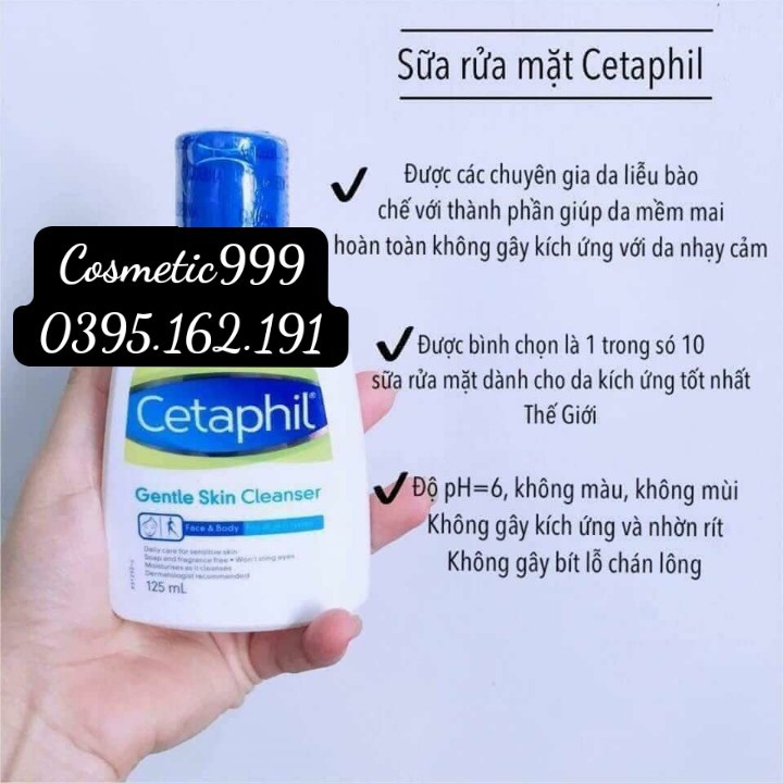 auth 100%  591ml sữa rửa mặt cetaphil gentle skin cleanser -cosmetic999