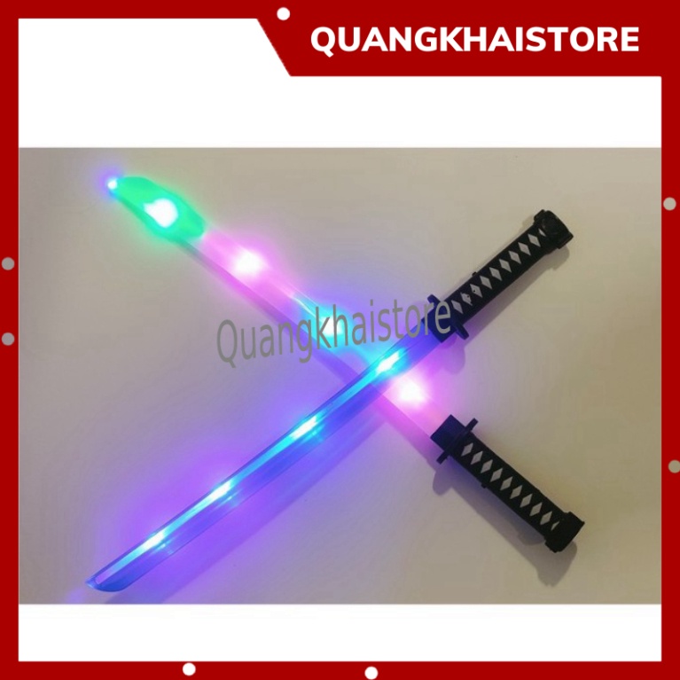 Đồ chơi kiếm nhựa Katana - Đồ chơi kiếm nhựa phát sáng katana nhựa có đèn và âm thanh có tặng kèm pin