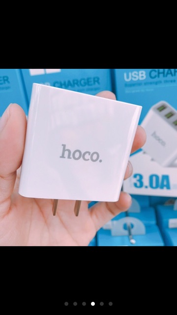 CỦ SẠC 3 ĐẦU HIỆU HOCO CÓ ĐÈN LED HIỂN THỊ DÒNG ĐIỆN CHO CÁC MÁY IPHONE SAMSUNG OPPO... MÃ C15